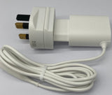 Braun European charging lead complete with shaver adaptor to fit models listed. White (B)