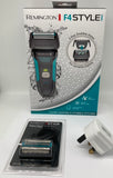 Remington F4 Style Series F4000 Men’s rechargeable Shaver plus a spare foil and cutter cassette.