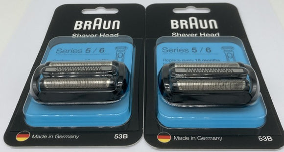 Two Braun (53B) New generation Series 5/6, Foil and cutter shaver heads